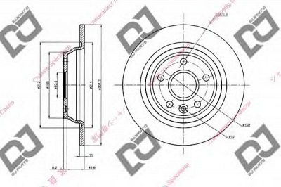 DJ PARTS bd1340 -  Тормозной диск